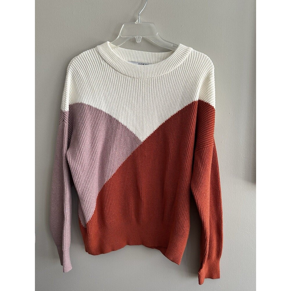 Sophia Rue Women’s Fall Sweater Size XL Fall Colors Long Sleeve Crew Neck EUC